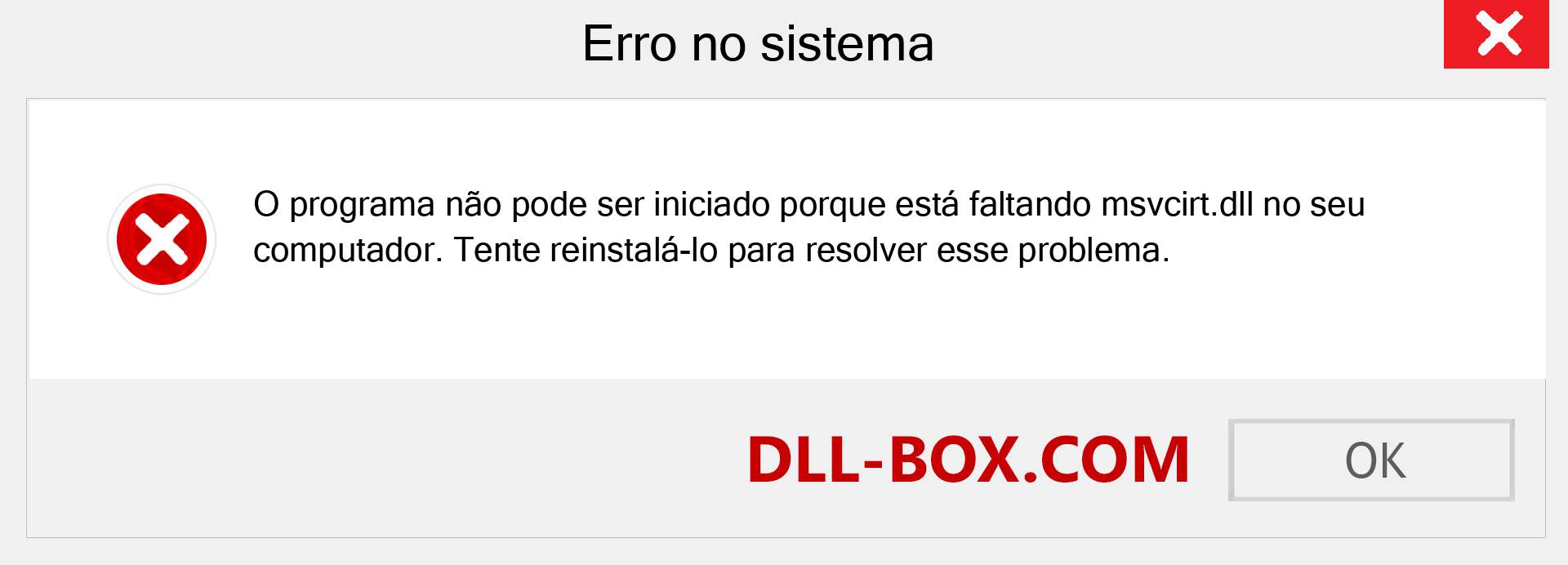 Arquivo msvcirt.dll ausente ?. Download para Windows 7, 8, 10 - Correção de erro ausente msvcirt dll no Windows, fotos, imagens